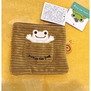 Pickles the frog small flat pouch  / coin purse / bag